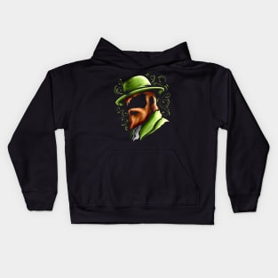 Leprechaun Without Face On St Patricks Day Kids Hoodie